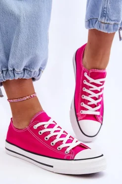 Boto Trampki Damskie Niskie*Trampki Klasyczne Niskie Damskie Fuksja Vegas