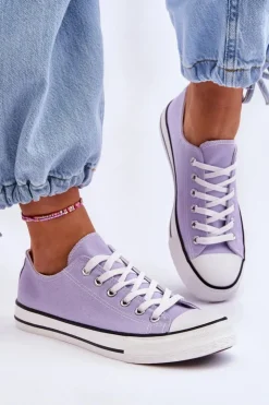 Hot Boto Trampki Klasyczne Niskie Damskie Fioletowe Vegas