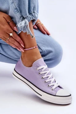 Hot Boto Trampki Klasyczne Niskie Damskie Fioletowe Vegas