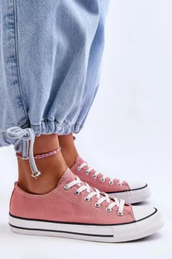 Boto Trampki Damskie Niskie*Trampki Klasyczne Niskie Damskie Ciemnoróżowe Vegas