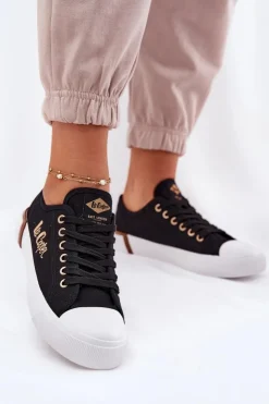 Best Lee Cooper Trampki Materiałowe Damskie LCW-25-31-3427L Czarne Czarny