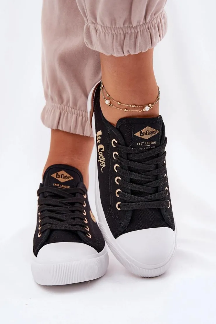 Best Lee Cooper Trampki Materiałowe Damskie LCW-25-31-3427L Czarne Czarny