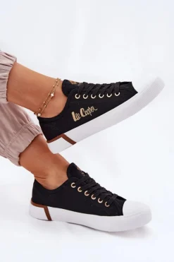 Best Lee Cooper Trampki Materiałowe Damskie LCW-25-31-3427L Czarne Czarny