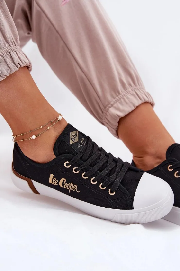 Best Lee Cooper Trampki Materiałowe Damskie LCW-25-31-3427L Czarne Czarny