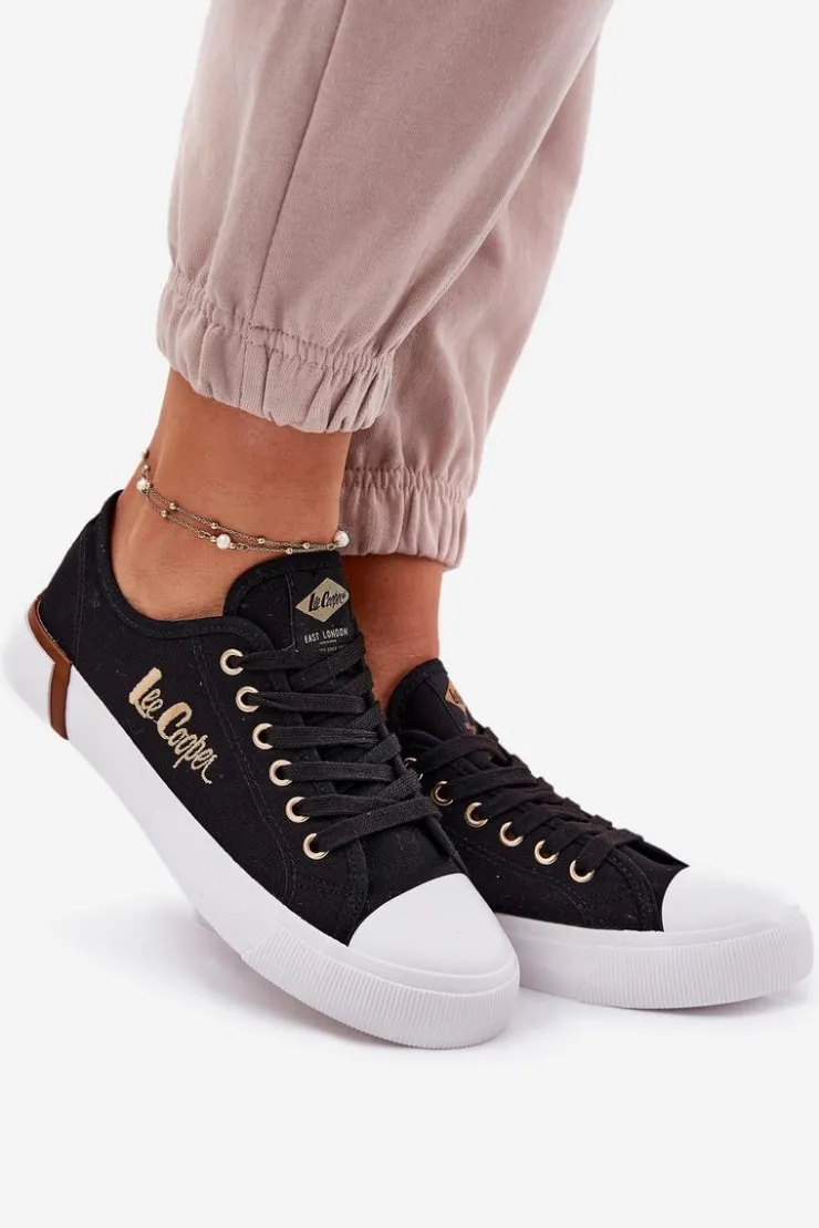 Best Lee Cooper Trampki Materiałowe Damskie LCW-25-31-3427L Czarne Czarny