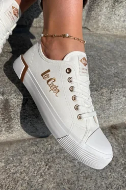 Damskie Lee Cooper Trampki Materiałowe Damskie LCW-25-31-3428L Białe