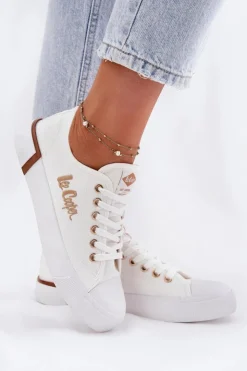 Damskie Lee Cooper Trampki Materiałowe Damskie LCW-25-31-3428L Białe