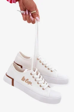 Damskie Lee Cooper Trampki Materiałowe Damskie LCW-25-31-3428L Białe