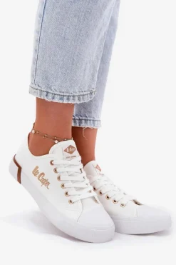 Damskie Lee Cooper Trampki Materiałowe Damskie LCW-25-31-3428L Białe