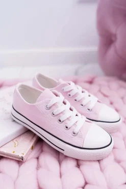 Boto Trampki Damskie Niskie*Trampki Młodzieżowe Buty Różowe Filemon