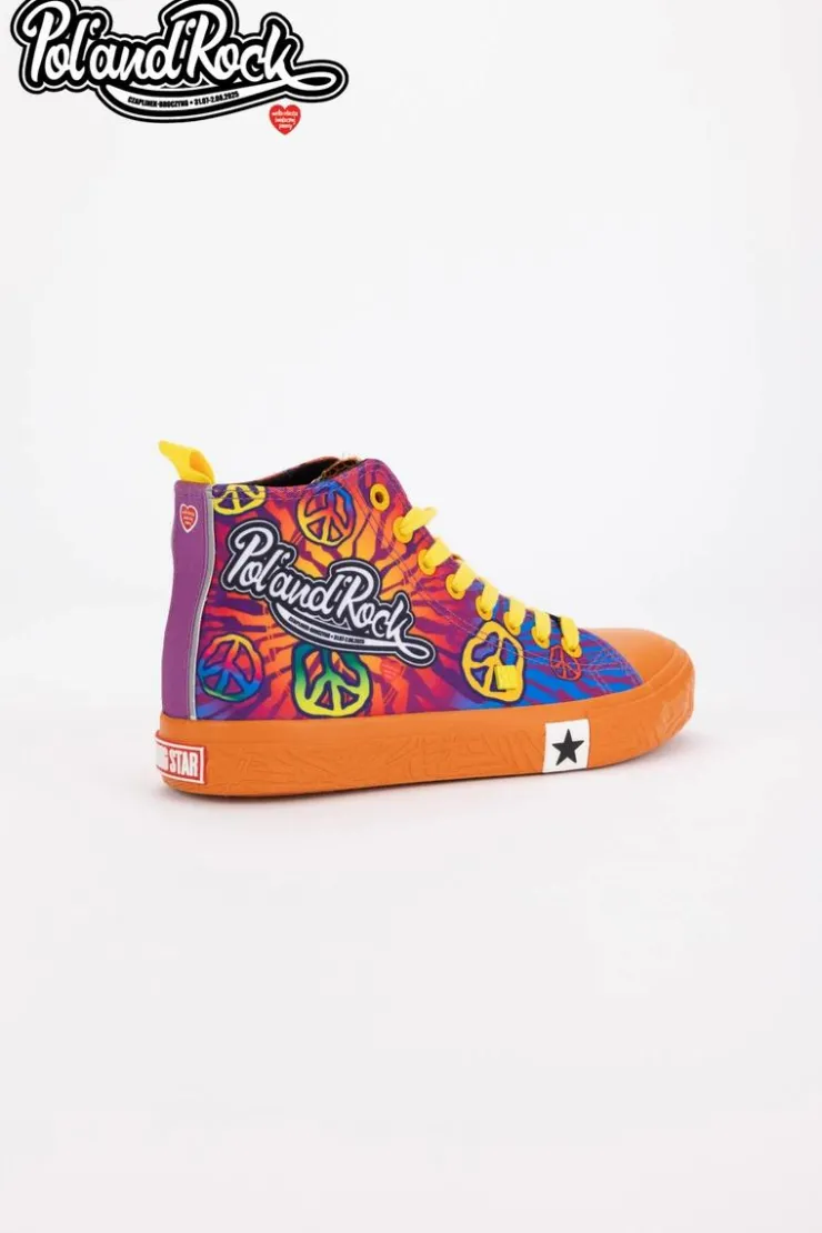 Damskie Big Star Shoes Trampki Pol'and'Rock Festival X Big Star SS174502 Pomarańczowe