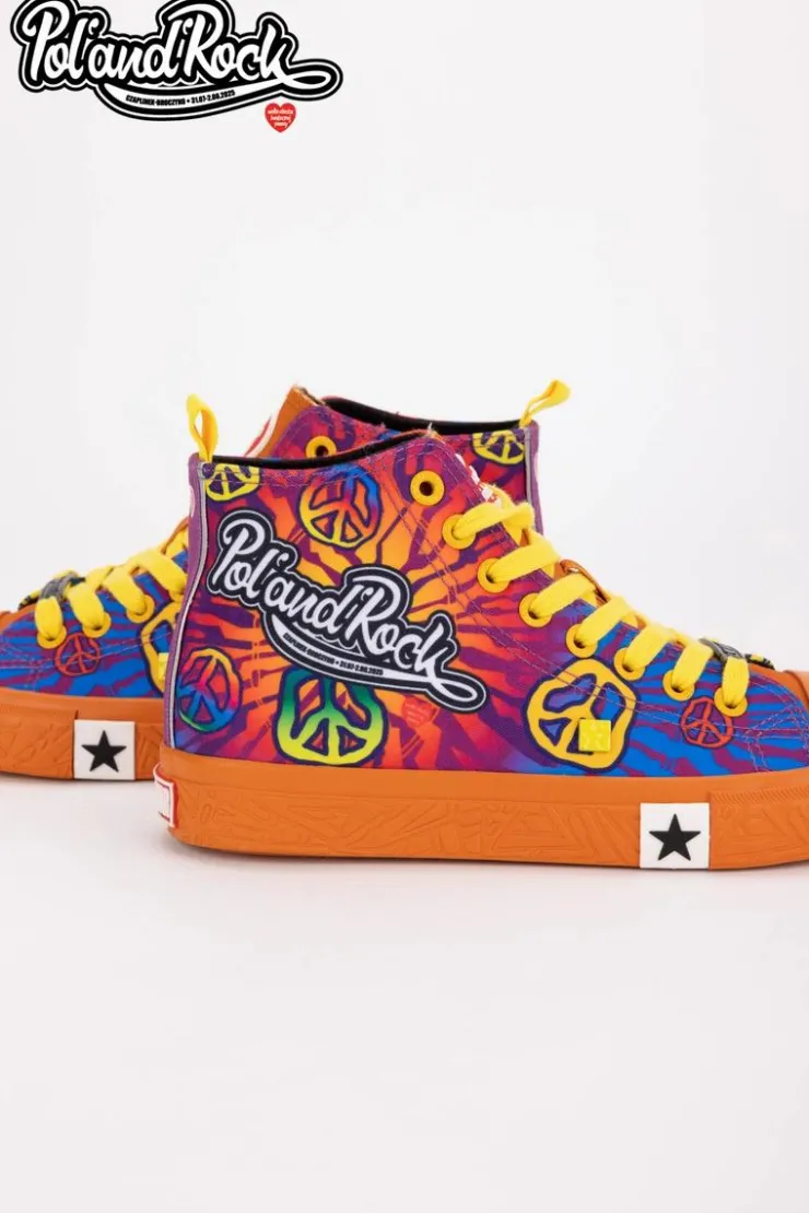 Damskie Big Star Shoes Trampki Pol'and'Rock Festival X Big Star SS174502 Pomarańczowe