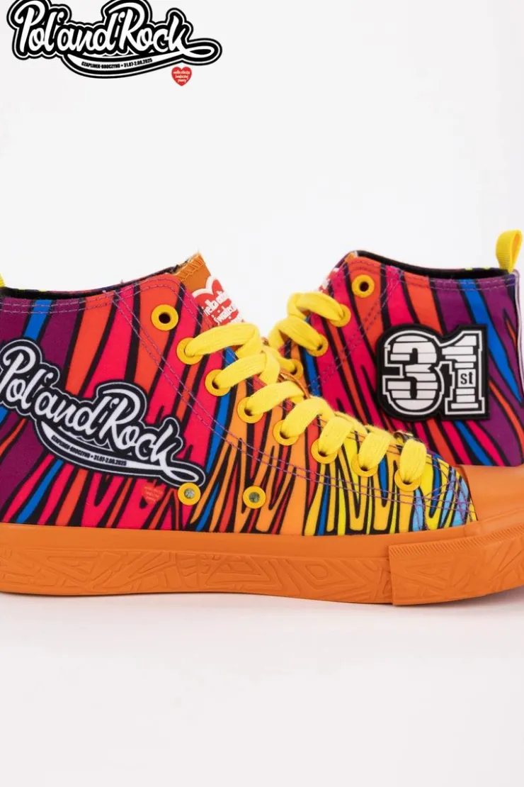 Damskie Big Star Shoes Trampki Pol'and'Rock Festival X Big Star SS174502 Pomarańczowe