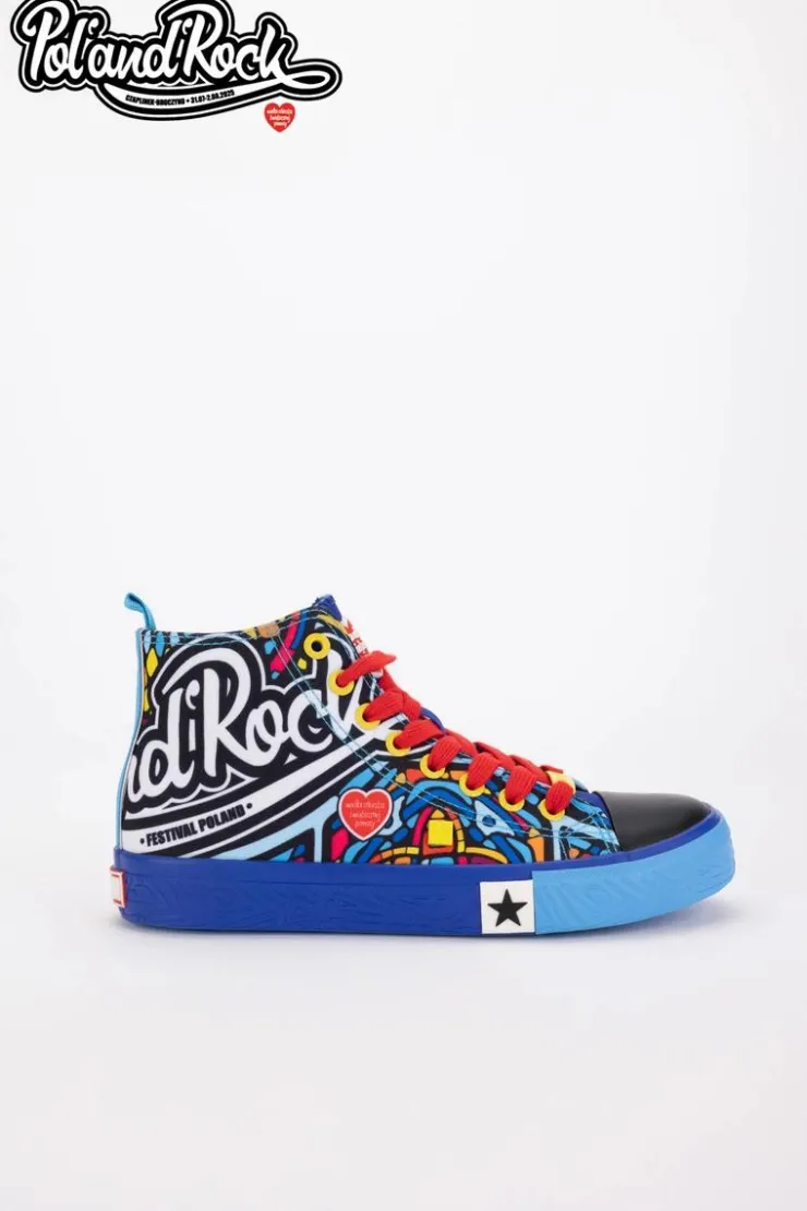 Big Star Shoes Trampki Męskie Big Star|Trampki Wysokie*Trampki Pol'and'Rock Festival X Big Star SS174500 e Niebieski