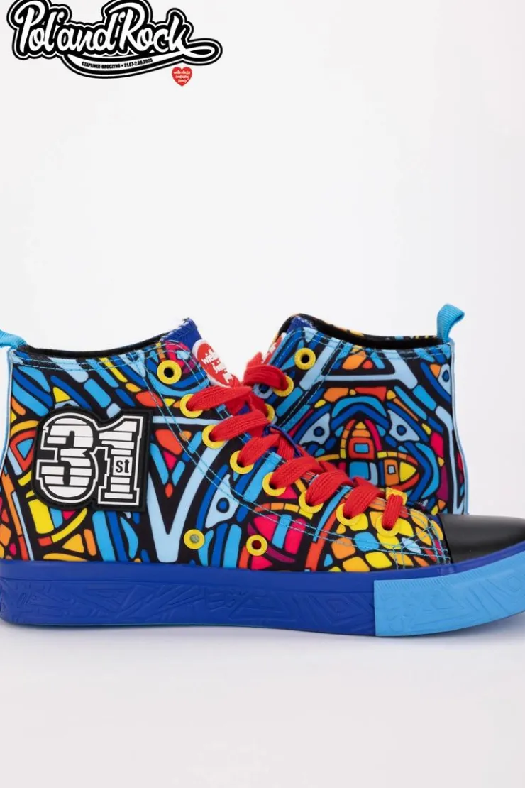 Big Star Shoes Trampki Męskie Big Star|Trampki Wysokie*Trampki Pol'and'Rock Festival X Big Star SS174500 e Niebieski