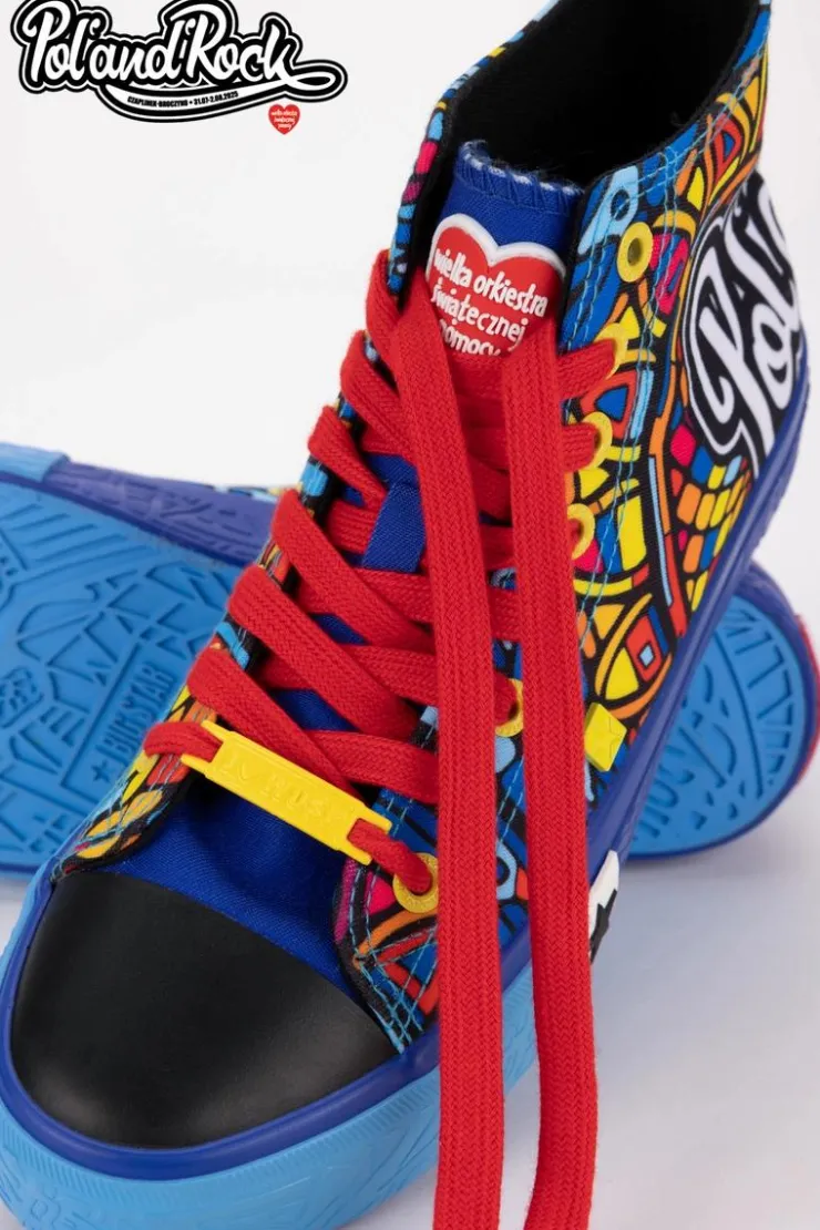 Big Star Shoes Trampki Męskie Big Star|Trampki Wysokie*Trampki Pol'and'Rock Festival X Big Star SS174500 e Niebieski