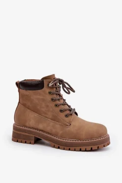 Damskie Big Star Shoes Trapery Damskie Ocieplane Big Star OO274A289 Brązowe