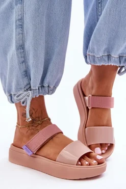 Online ZAXY Wegańskie Klapki Na Rzep HH285284 Nude