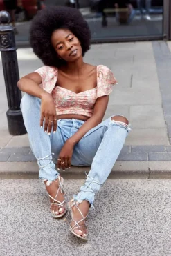 Damskie Boto Wiązane Sandały Na Szpilce Z Kwadratowym Noskiem Srebrne Runway