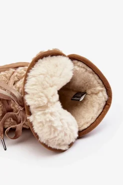 Outlet D.Franklin Wodoodporne Śniegowce Na Platformie Wegańskie DFSH370004 Brązowe Brązowy