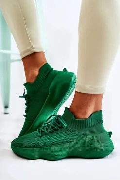 Boto Sneakersy Damskie*Wsuwane Buty Sportowe Damskie Zielone Dalmiro