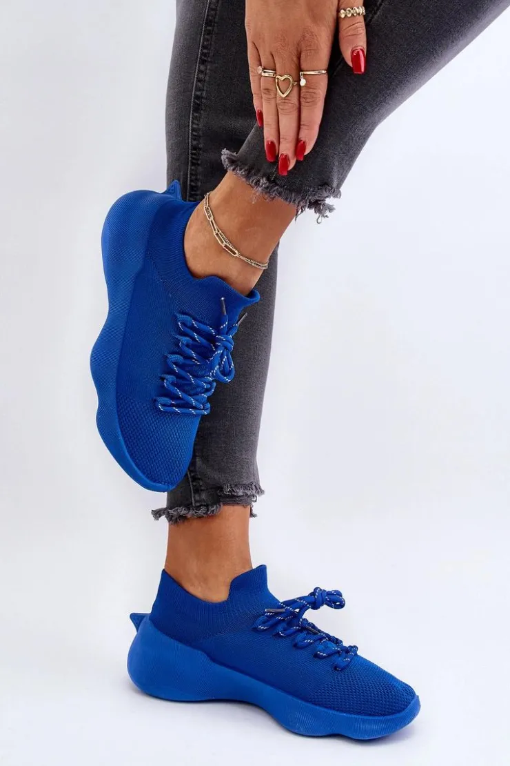 Boto Sneakersy Damskie*Wsuwane Buty Sportowe Damskie Niebieskie Juhitha