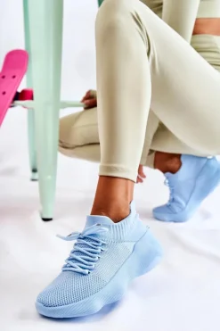 Damskie Boto Wsuwane Buty Sportowe Damskie Jasnoniebieskie Dalmiro