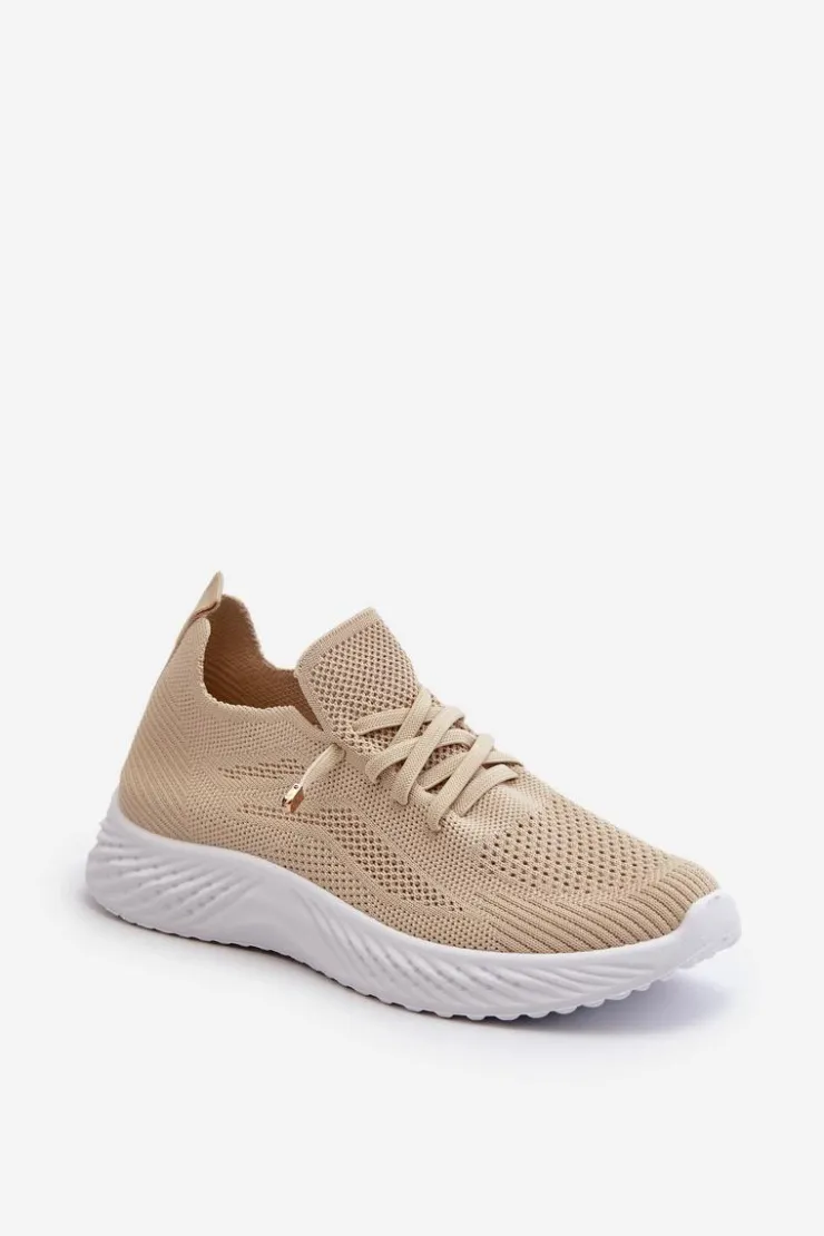 Evento Wsuwane Buty Sportowe Damskie Beżowe Jagelia Beżowy