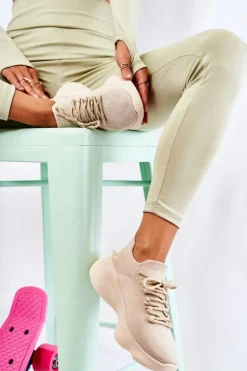 Damskie Boto Wsuwane Buty Sportowe Damskie Jasnobeżowe Dalmiro