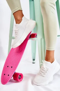 Boto Sneakersy Damskie*Wsuwane Buty Sportowe Damskie Białe Dalmiro