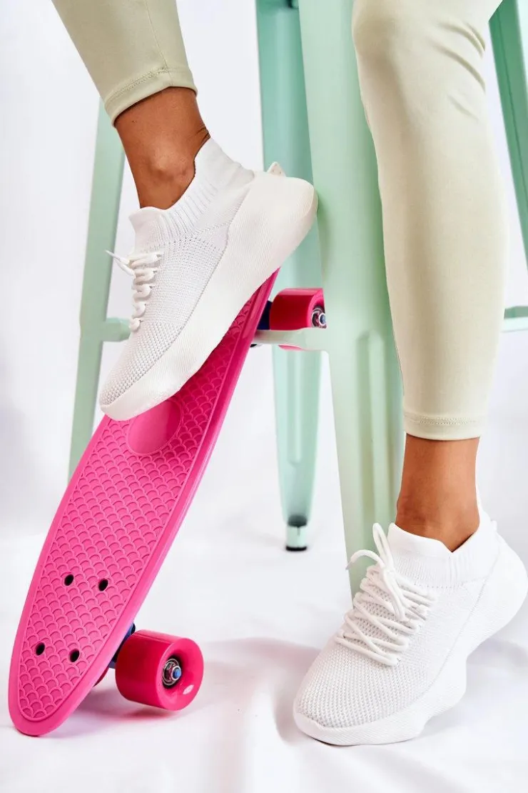 Boto Sneakersy Damskie*Wsuwane Buty Sportowe Damskie Białe Dalmiro
