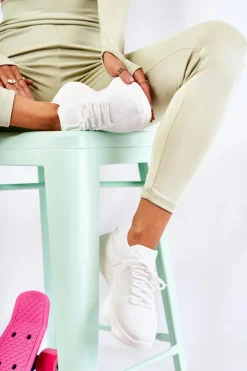 Boto Sneakersy Damskie*Wsuwane Buty Sportowe Damskie Białe Dalmiro