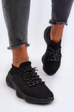 Damskie Boto Wsuwane Buty Sportowe Damskie Czarne Juhitha