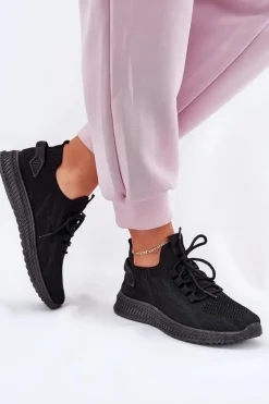 Hot Boto Wsuwane Buty Sportowe Damskie Czarne Galdia