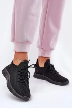 Hot Boto Wsuwane Buty Sportowe Damskie Czarne Galdia