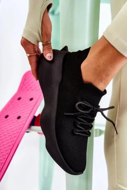 Boto Sneakersy Damskie*Wsuwane Buty Sportowe Damskie Czarne Dalmiro