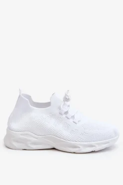 Boto Sneakersy Damskie*Wsuwane Damskie Buty Sportowe Białe Ellison