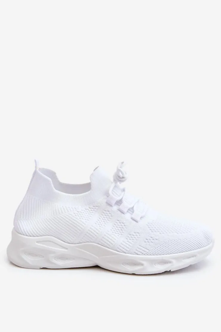 Boto Sneakersy Damskie*Wsuwane Damskie Buty Sportowe Białe Ellison