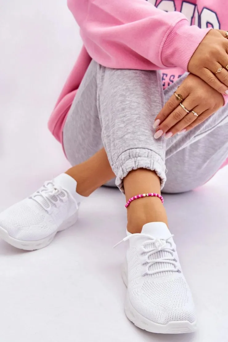 Boto Sneakersy Damskie*Wsuwane Damskie Buty Sportowe Białe Ellison