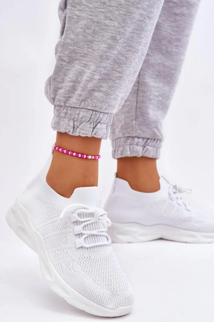 Boto Sneakersy Damskie*Wsuwane Damskie Buty Sportowe Białe Ellison