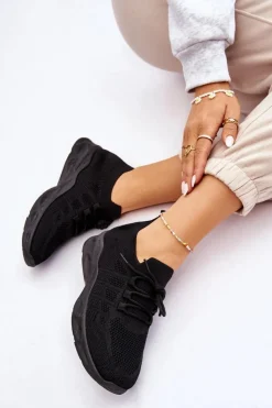 Clearance Boto Wsuwane Damskie Buty Sportowe Czarne Ellison