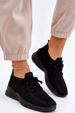 Clearance Boto Wsuwane Damskie Buty Sportowe Czarne Ellison