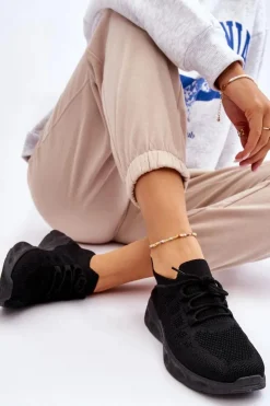 Clearance Boto Wsuwane Damskie Buty Sportowe Czarne Ellison