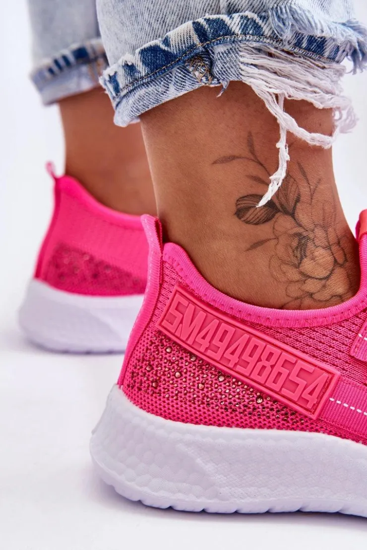 Outlet Boto Wsuwane Damskie Buty Sportowe Neonowy Róż Hold Me!