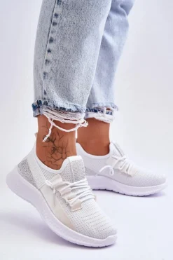 Online Boto Wsuwane Damskie Buty Sportowe Białe Hold Me!