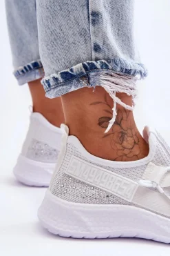 Online Boto Wsuwane Damskie Buty Sportowe Białe Hold Me!