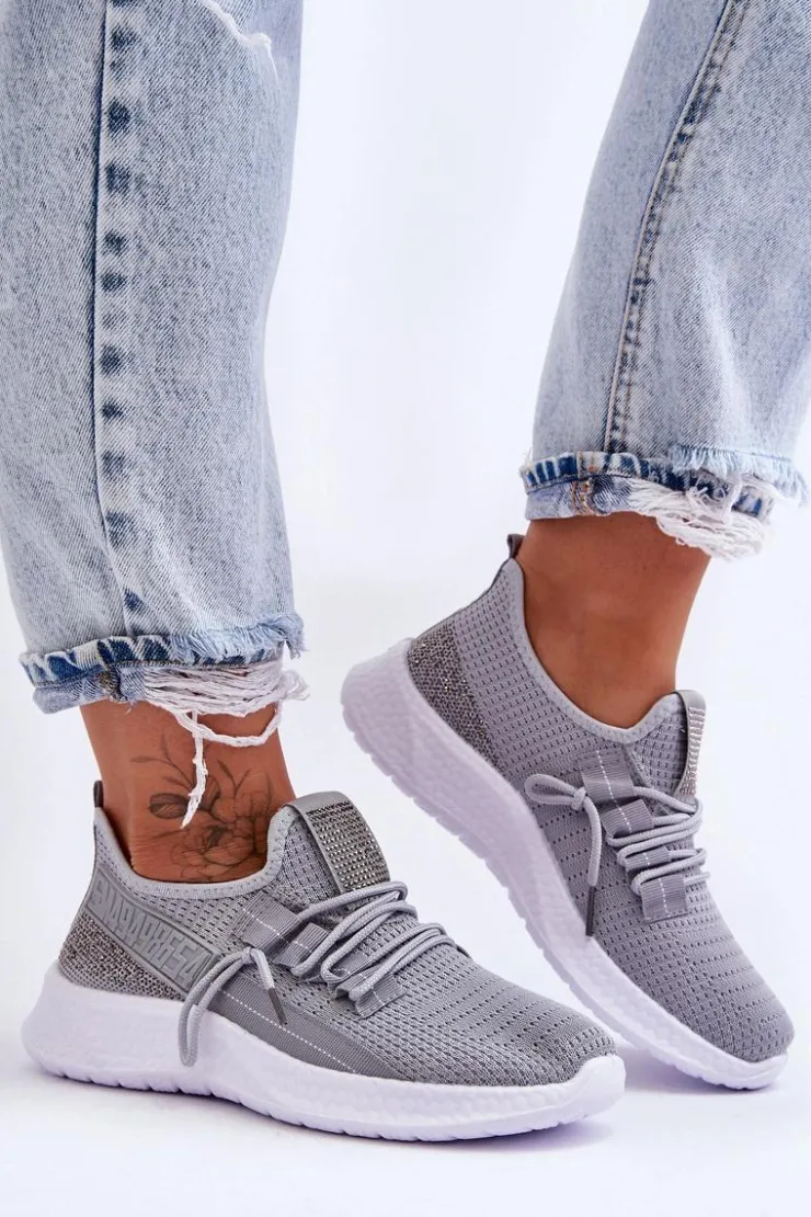 Boto Wsuwane Damskie Buty Sportowe Szare Hold Me!