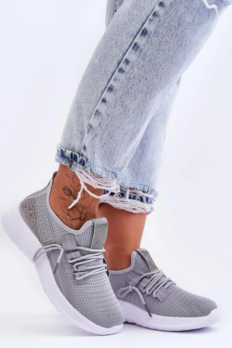 Boto Wsuwane Damskie Buty Sportowe Szare Hold Me!