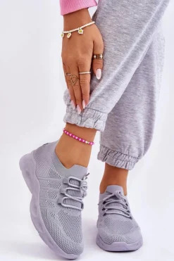 Hot Boto Wsuwane Damskie Buty Sportowe Szare Ellison