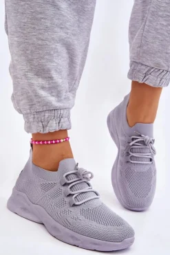 Hot Boto Wsuwane Damskie Buty Sportowe Szare Ellison